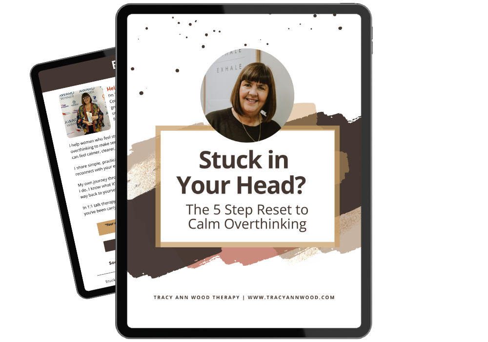 Stuck in your head. Free Guide to overthinking.